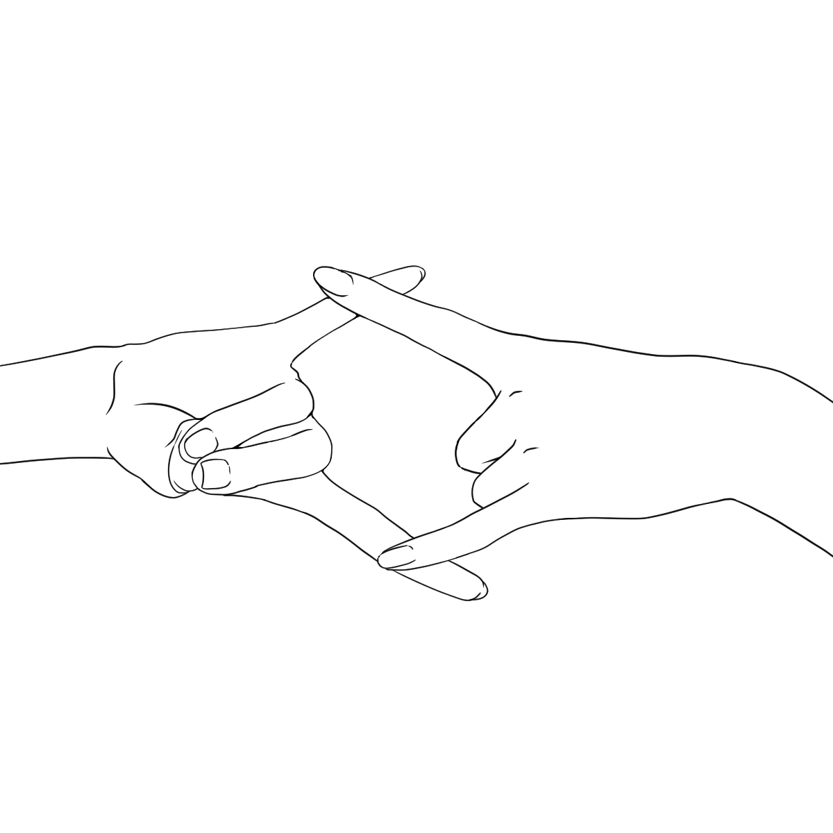 【両手】狐の窓[02]　線画