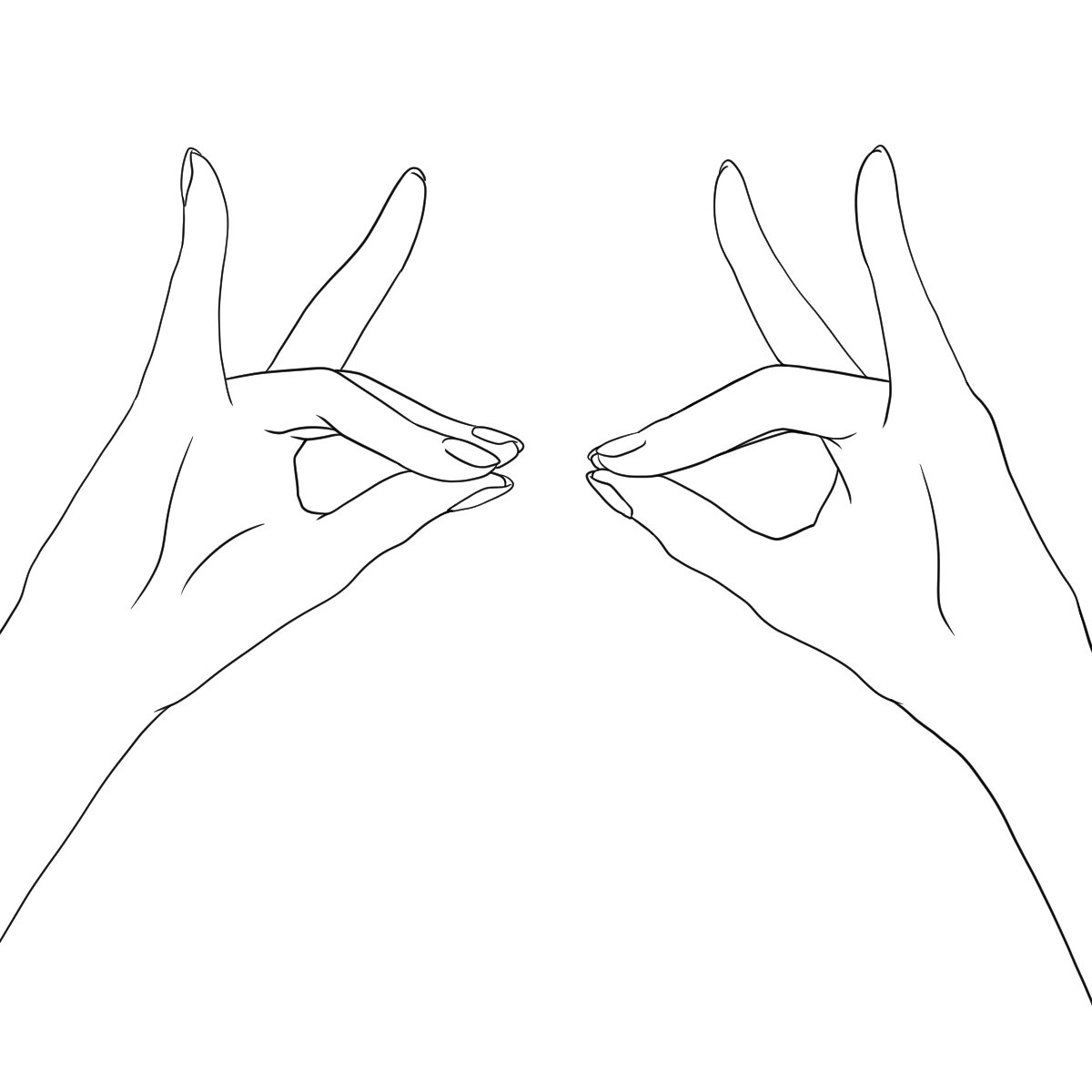 【両手】狐の窓[01]　線画